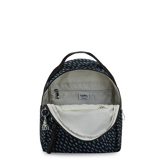 Kipling Kae Printed Rugzak Zwart | BE 1592KO